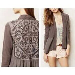 Anthropologie Saturday Sunday Boho Open Front Cardigan M